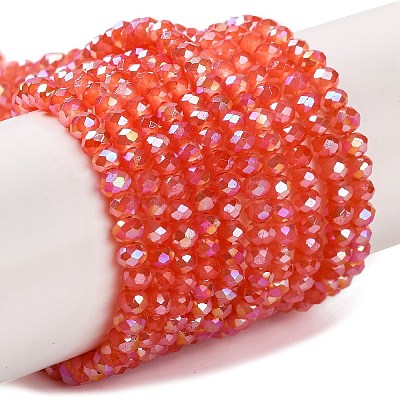 Baking Electroplate Glass Beads Strands DGLA-A039-J10mm-BM-1
