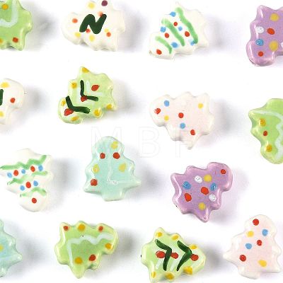 16Pcs 7 Colors Handmade Porcelain Beads PORC-FS0001-42-1