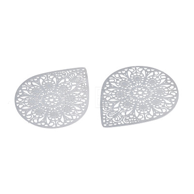 201 Stainless Steel Filigree Pendants X-STAS-S118-036-1