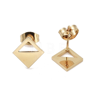 PVD Vacuum Plating 304 Stainless Steel Stud Earrings for Women EJEW-A048-29G-1