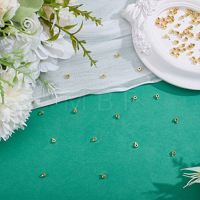 80Pcs 2 Styles Brass Crimp Beads KK-ME0004-70-1