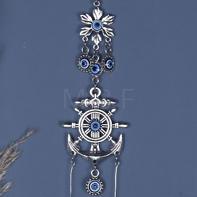 Alloy Anchor & Evil Eye Wind Chime PW-WGCE2A3-01-1