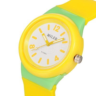 Children's 304 Stainless Steel Silicone Quartz Wrist Watches WACH-N016-09-1