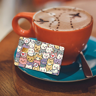 Plastic Waterproof Card Stickers STIC-WH0032-001-1
