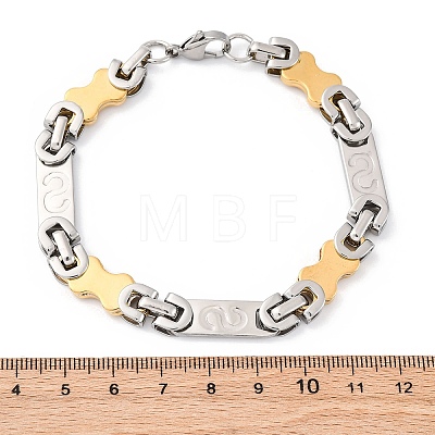 201 Stainless Steel Link  Chain Bracelets BJEW-B078-156GP-1