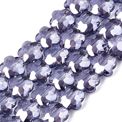Electroplate Glass Beads Strands EGLA-S176-09B-1