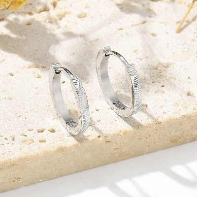 304 Stainless Steel Hoop Earrings for Women EJEW-C096-58P-1