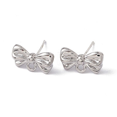 Rack Plating Alloy Stud Earring Findings FIND-I030-13P-1