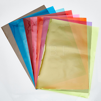  8 Sheets 8 Colors A4 PVC Translucent Color Sheet DIY-NB0008-28-1