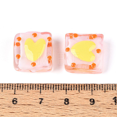 Handmade Spray Painted Lampwork Beads LAMP-N035-02I-1