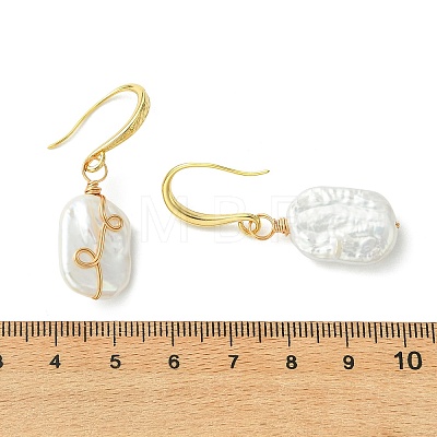 Baroque Natural Keshi Pearl Dangle Earrings EJEW-JE07064-02-1