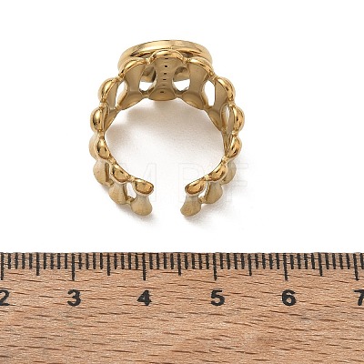 304 Stainless Steel Cuff Ring Components SA-CBA37BC-18C-G-1