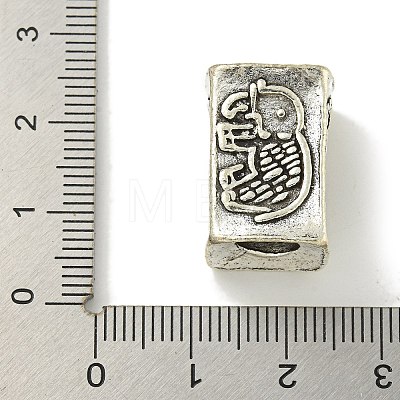 Tibetan Style Alloy European Beads FIND-U015-15AS-02-1