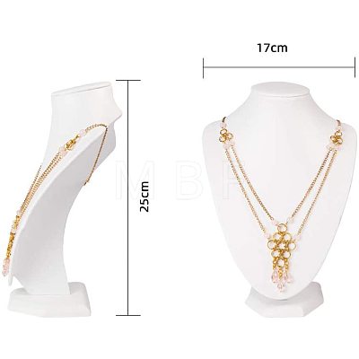 Jewelry Necklace Velvet/PU Leather Display Bust NDIS-PH0001-02-1