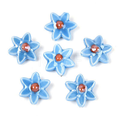 Handmade Porcelain Beads Strands PORC-N008-10B-1