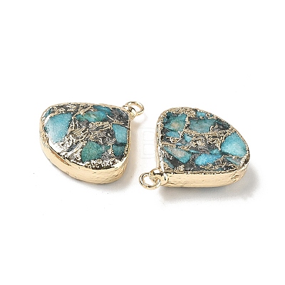Dyed Synthetic Imperial Jasper Pendants G-D337-01G-1