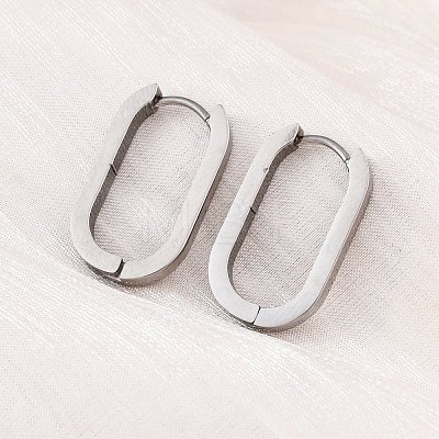 Non-Tarnish 304 Stainless Steel Huggie Hoop Earrings X-STAS-S103-21P-1