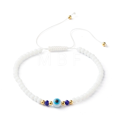 Adjustable Nylon Thread Braided Bead Bracelets Set BJEW-JB06440-1