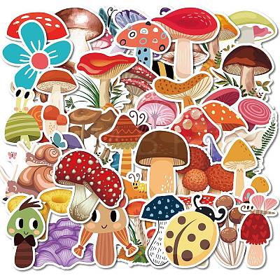 50Pcs PP Plastic Sticker PW-WGB013D-01-1