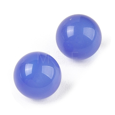 Natural Blue Agate No Hole Sphere Beads G-K353-04A-30-1