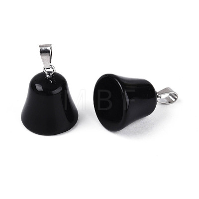Natural Obsidian Pendants G-N349-15P-01-1