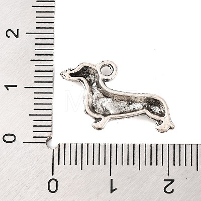 Tibetan Style Alloy Puppy Pendants X-TIBEP-20414-AS-NR-1