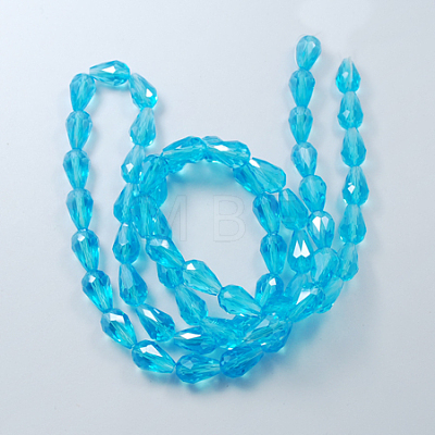 Electroplate Glass Beads Strands LS-EGLA-R008-6x4mm-10-1