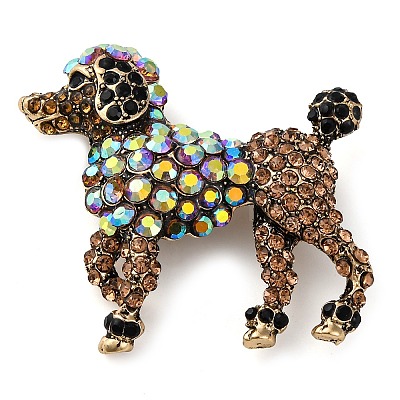 Animal Zinc Alloy Rhinestone Brooches LS-JEWB-R052-01AG-01-1