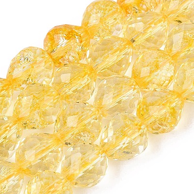 Crackle Transparent Glass Beads Strands GLAA-N068-04A-06-1