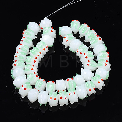 Handmade Bumpy Lampwork Beads Strands LAMP-T017-01D-1