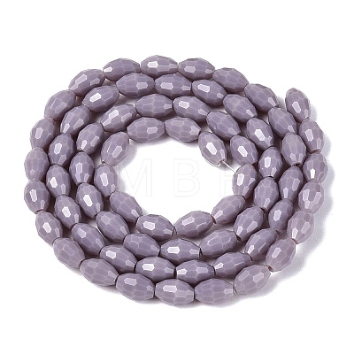 Opaque Solid Color Glass Beads Strands GLAA-N071-01A-C10-1