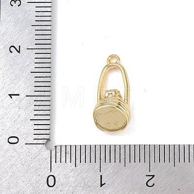 Brass Micro Pave Clear Cubic Zirconia Pendants KK-G545-19G-1
