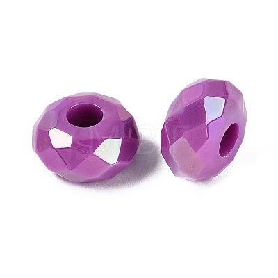 Opaque Acrylic European Beads OACR-E033-23G-1