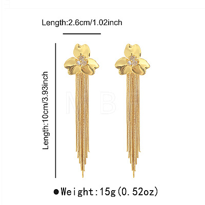 Alloy Rhinestone Stud Dangle Earrings WG394CA-05-1