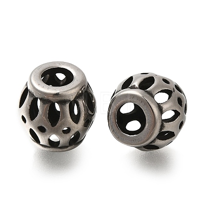 304 Stainless Steel European Beads STAS-D191-08G-AS-1