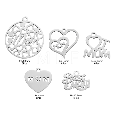 30Pcs 5 Style Mother's Day Theme STAS-LS0001-85-1