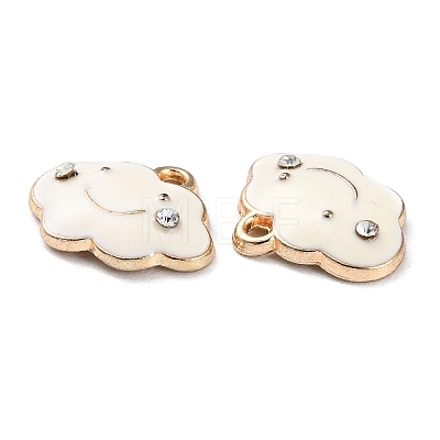 Rack Plating Alloy Enamel Charms ENAM-Q449-13G-1