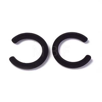 Flocky Acrylic Beads X-OACR-L010-B-07-1