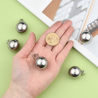 Fashionable 304 Stainless Steel Round Pendants STAS-R054-05-1