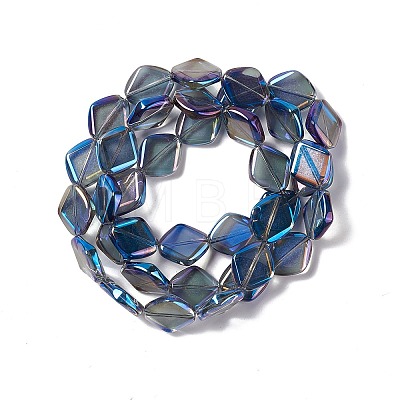 Electroplate Glass Beads Strands EGLA-L032-FR01-1