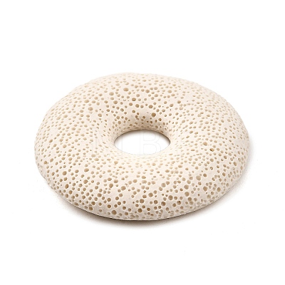 Natural Lava Rock Disc Big Pendants G-M203-12-1