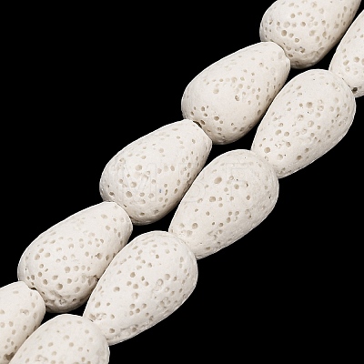 Natural Lava Rock Beads Strands G-G347-03J-1