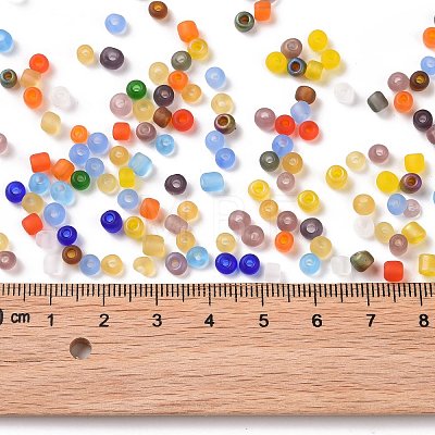 Frosted Colours Glass Seed Beads SEED-A030-02A-1