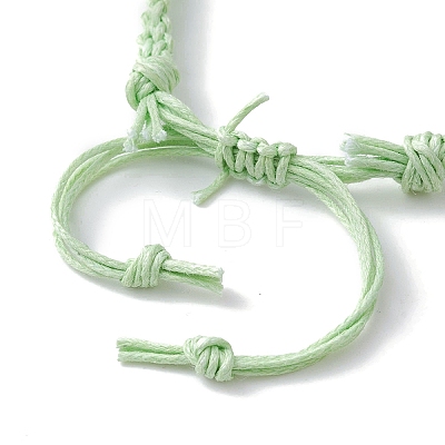 Adjustable Braided Waxed Cotton Macrame Pouch Bracelet Making BJEW-JB09698-01-1