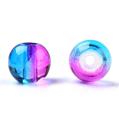Mixed Style & Mixed Color Round Spray Painted Glass Beads DGLA-X0003-4mm-1
