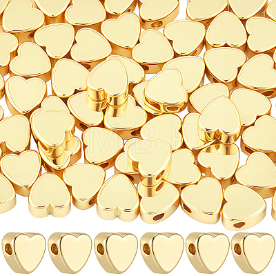 60Pcs Long-Lasting Plated Brass Beads KK-BBC0024-79-1