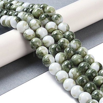 Baking Paint Glass Bead Strands GLAA-H031-01C-13-1