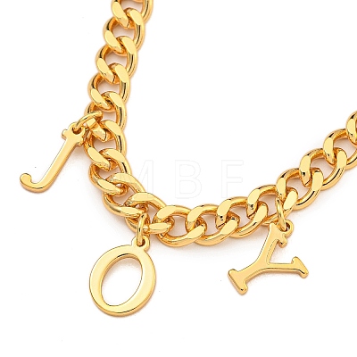 Brass Charm Bracelets for Women BJEW-U008-19G-01-1