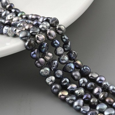 Dyed Natural Cultured Freshwater Pearl Beads Strands PEAR-A006-03B-1