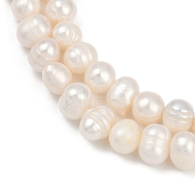 Natural Cultured Freshwater Pearl Beads Strands PEAR-I007-07X-10D-1